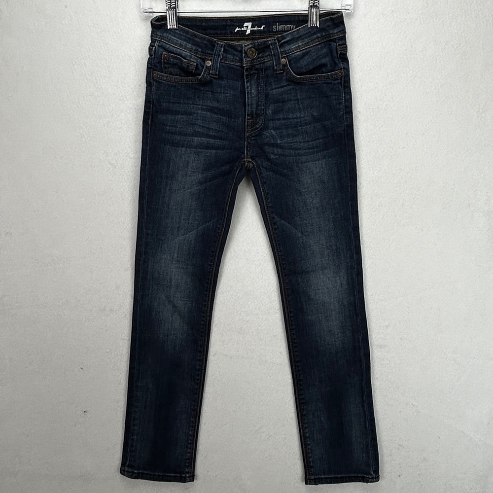 7 For All Mankind Slimmy Medium Wash Blue Jeans Size 8 (717)